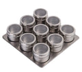 Magnetic Stainless Steel Seasoning Salt Pepper Herb Spice Jar Shaker Set Dressing Shaker