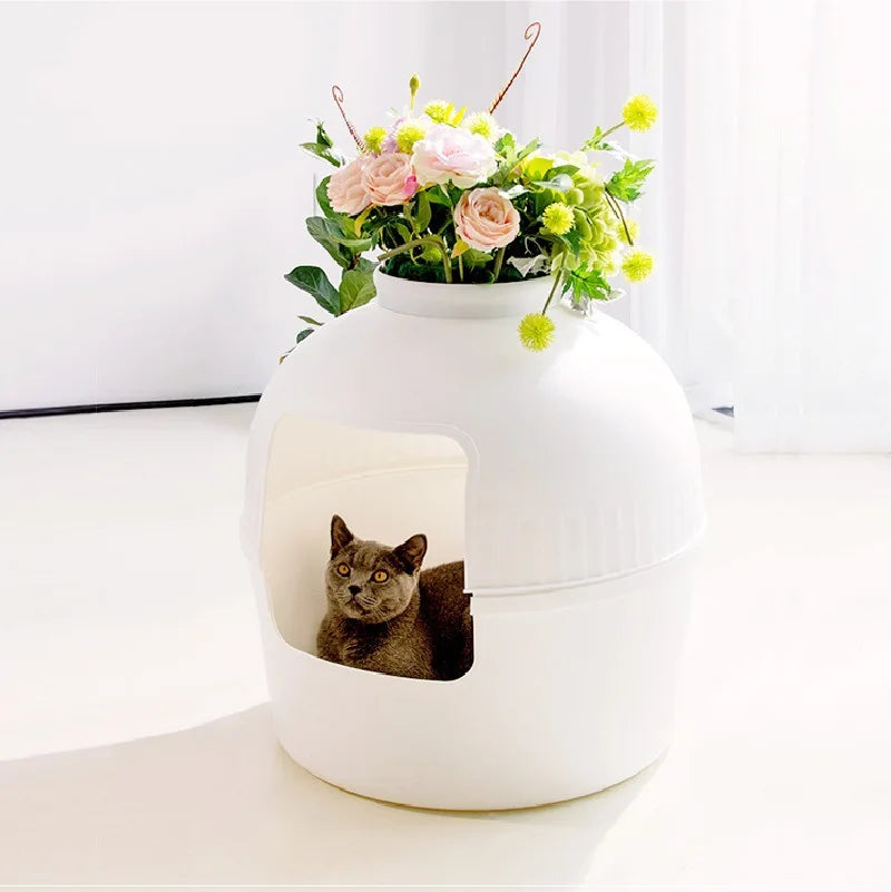 Wholesale PP All Season All-purpose Green Plant Villa Cat Litter Basin Cat House Dog House Cat Litter Box