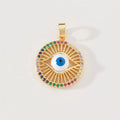 New Arrival Ins Style Drip Oil Alloy Accessories Evil Eye Pendant Accessories DIY Pendants for Necklace