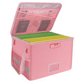 YHX A4 Legal Document File Box Fire-Resistant Office Home File Organizer with Folding Design for Efficient Safe File Management