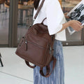 Travel Backpacks for Women Fashion Genuine Cow Leather Classic Backpack Ladies Shoulder Sling Bag