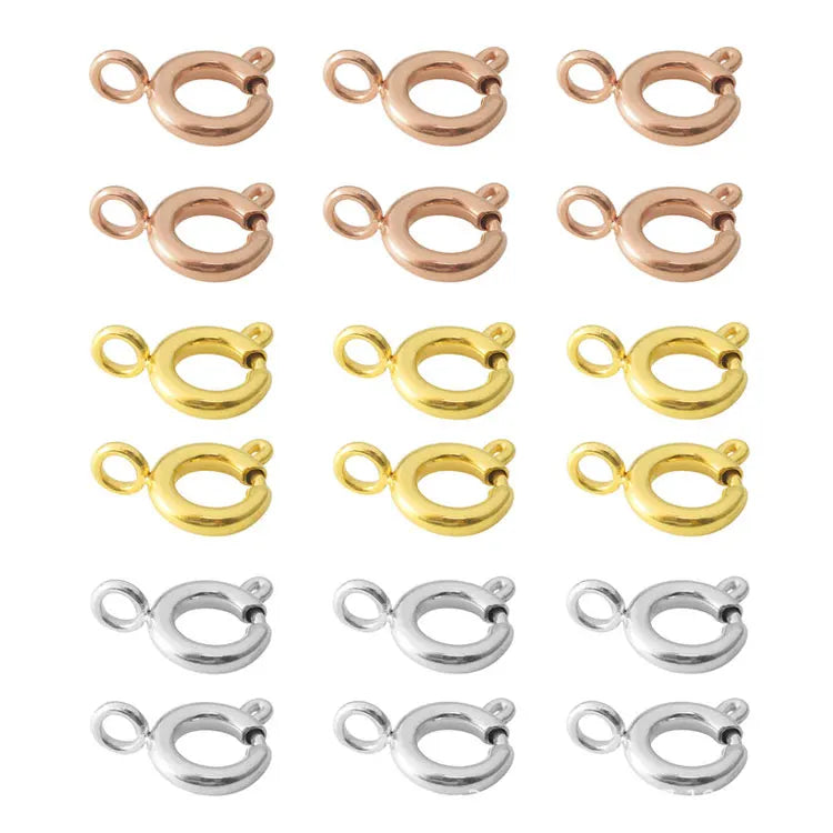 SC Wholesale 5pcs Handmade Jewelry Accessories Chain Connector High Quality Stainless Steel Spring Ring Clasp for Jewelry Making