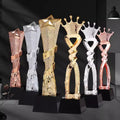 Resin Crystal Trophy Customized Creative Gold Silver Copper Five Point Star Crown Trophy