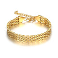 Italian Craft 18k Gold Plated Pvd Plating Stainless Steel Paperclip Watch Clasp Chain Ladies Cuban Tennis Bracelets