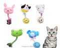 Squeaky Sound Cow Frog Rabbit Plush Animal Toy for Dogs Wearing Rope Bite Toy for Pets