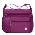 Women's Korean Version Fashion Multi-Compartment Small Square Bag Nylon Material Zipper Small Backpack Shoulder Bag for Ladies