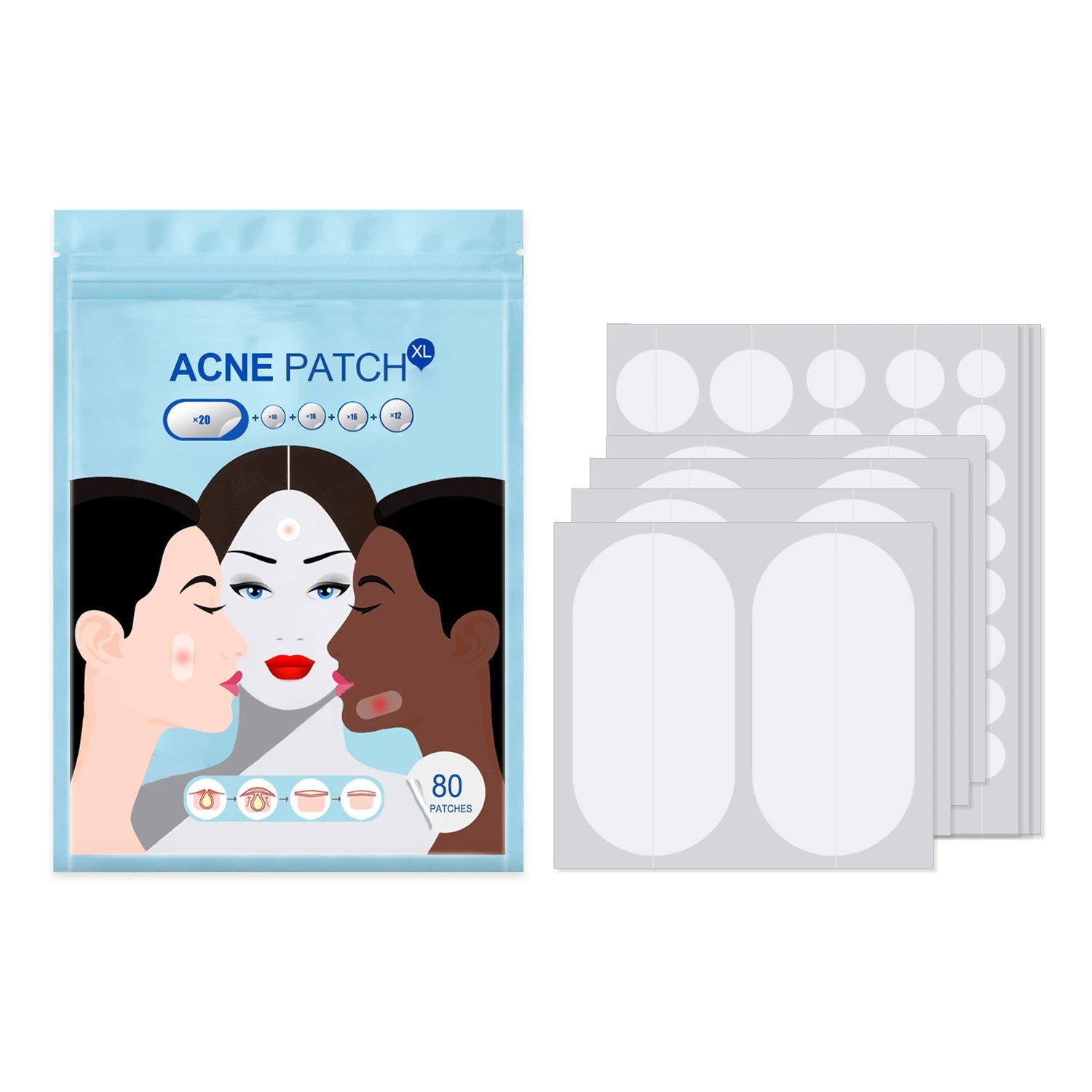 Wholesale Private Label Waterproof Hydrocolloid Acne Pimple Patch
