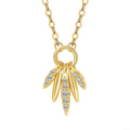 Wholesale Silver 925 Necklace Real 925 Sterling Silver Small Zircon Pendant Necklaces Gold Plated Chain Necklaces Jewelry