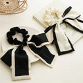 Elegant Bow Satin Hair Scrunchies Women's Party Fashion Accessory Hair Tie for Girls