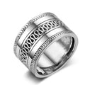 Popular Punk Jewelry 925 Sterling Silver Oxidized Celtic Bali Ring for Men Women