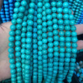 Wholesale 4-12mm Natural Beads Round Green Blue Turquoise Beads Stones Hubei Turquoise Loose Gemstone Beads for Jewelry Making