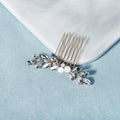 SLBRIDAL Handmade Small Cute Alloy Opal Crystal Rhinestones Bridal Hair Comb Wedding Headpiece Hair Accessories Women Jewelry