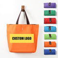 Wholesale Promotion Custom Printed Logo Roll up Tote Bag Waterproof Oxford Cloth Blank Folding Shopping Bag