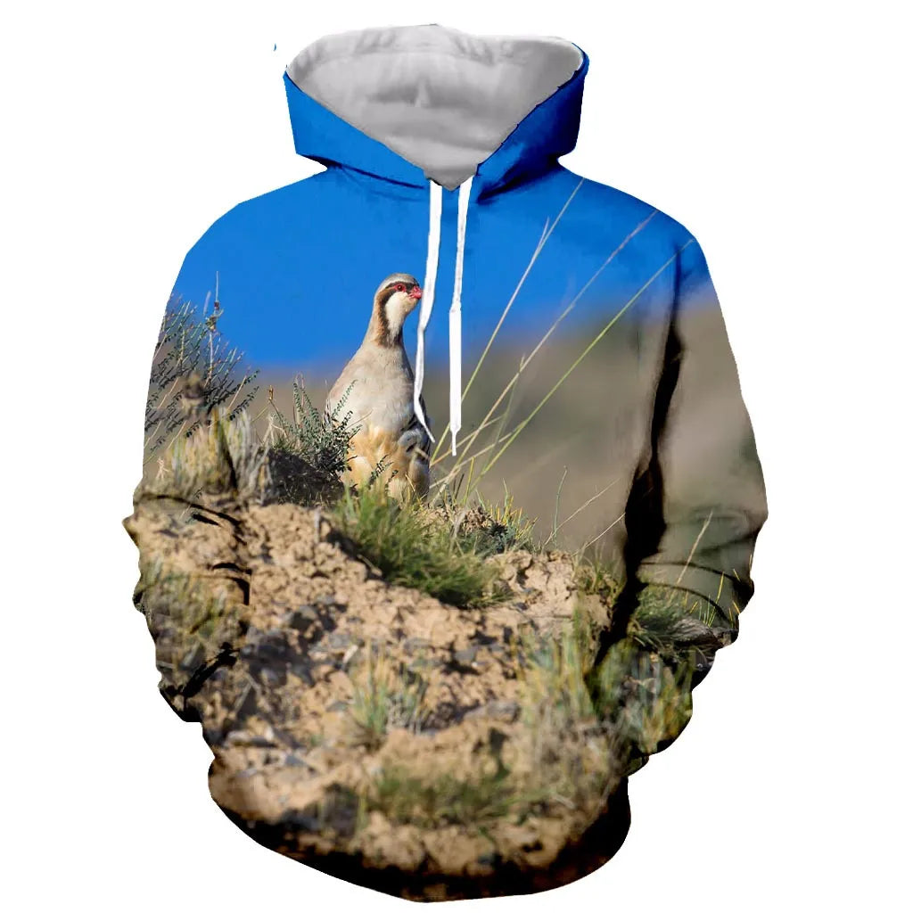 Fitspi Bird Animal 3d Print Hoodie Long Sleeve Fashionable Spring Autumn Unisex Custom Hoodies Wholesale