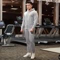 Men Sportswear Two Piece Cotton Zipper Hoodie Sweatpants Breathable Jogging Fitness Men Tracksuit Sweatshirts Men's Set
