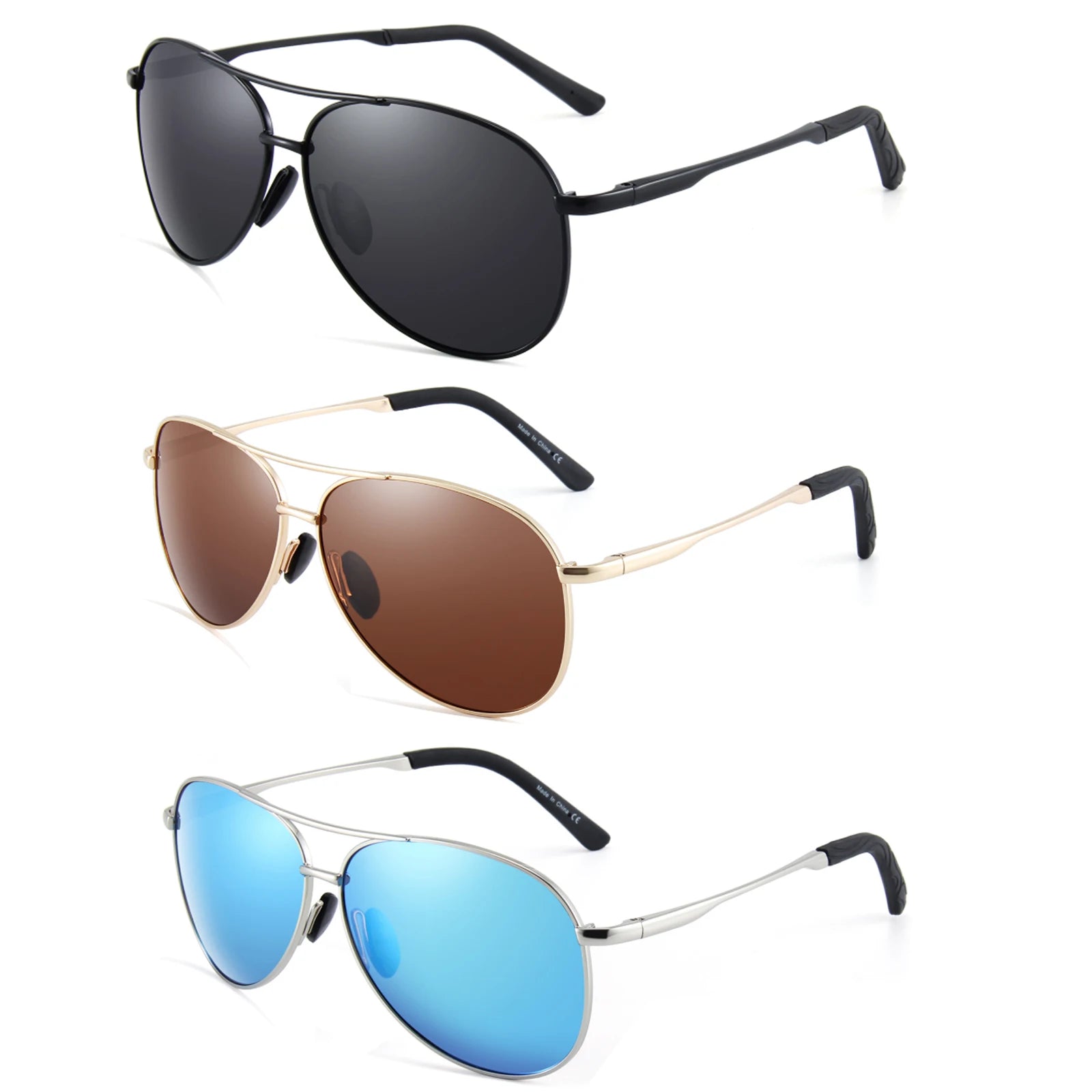 CONCHEN New Arrival Large Metal Frame Luxury Custom logo Sun Glasses Polarized Sunglasses Men