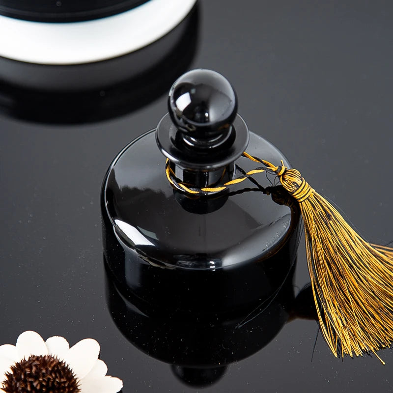 200ml Oil Diffuser Bottle Fragrance Aroma Black Reed Diffuser Glass Bottle