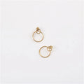 Customize One Two Wearing Mini Stainless Steel Two Circles Stub Earrings for Women
