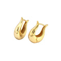New Arrivals Jietao 925 Silver Jewelry Unique Chunky Women Dome Puffy Oval Hoop Earrings Gold Plated Gift for Her
