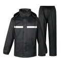 Sp-952 Black Spring Sub-spun Double Raincoat Rain Pants Suit Labor protection Adult Reflective Split Raincoat Outdoor  Suits