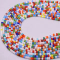 Matte Mixed Color 2mm Crystal Rondelle Faceted Glass Beads Round Loose Spacer Beads for Jewelry Making DIY Necklace Bracelet