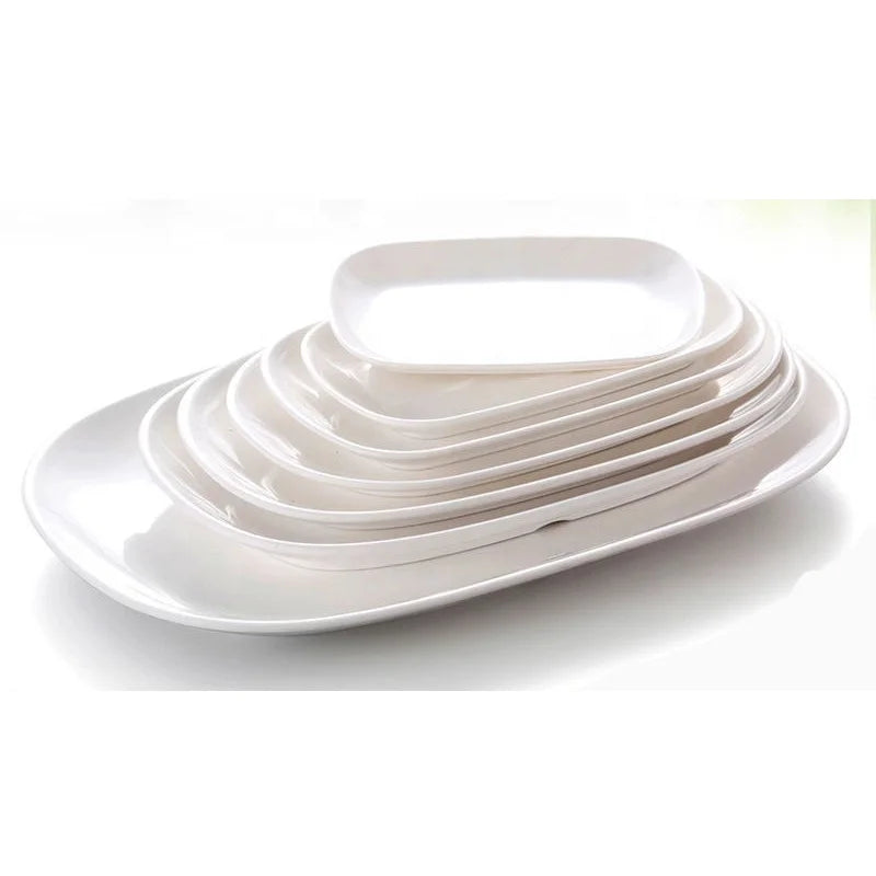 Wholesale Unbreakable Restaurant Dinnerware Serving 9.5 Inch Melamine Oval Dinner Plate