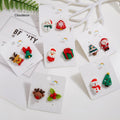 Minimalist Christmas Gnome Stud Earrings for Women New Polymer Clay Jewelry Trendy Party Gift for Holidays and Xmas Present
