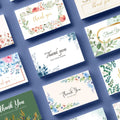 Custom Designs Thank You Copperplate Paper Card with Envelope Thank You Gift Card for Packaging Gift