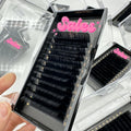 Wholesale Private Label Cashmere Mink Lash Extensions Tray Matte Dark Black Siberian Russian Individual Volume Lash Trays