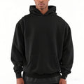Warm Pure  100% Cotton Sweatshirts Thick Heavy French Terry Pullover Custom Drop Shoulder Oversized Men's Regular Sleeve Hoodies