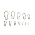 Wholesale 304 Stainless Steel Spring Buckle Carabiner Safety Snap Hook Keychain Pet Connector Chain Buckle