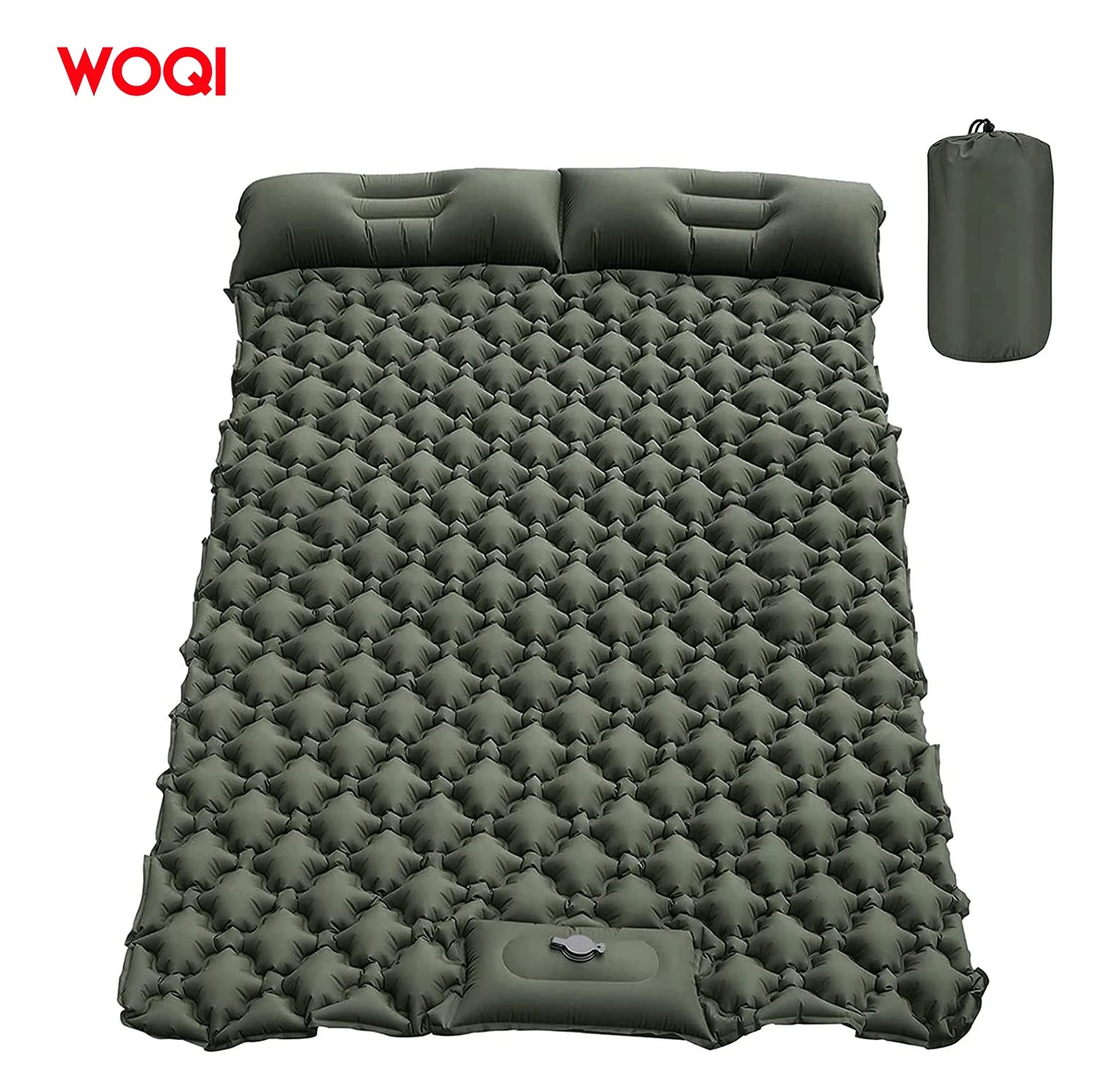 WOQI Lightweight Portable Adult Ultralight Waterproof TPU Camping Mattress with Easy Folding for 4 Seasons Use