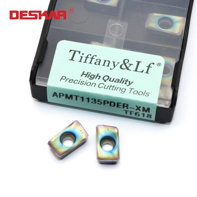 Tiffany&LF for DESKAR CNC Lathe Machining Cut Sharp Harden Quenched Steel Blade Carbide Inserts Turning Tools APMT1135PDER-XM-TF