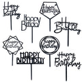 Tailai  Wooden Cake Toppers Happy Birthday Cake Topper Birthday Cake Decoration Supplies for Children or Adults