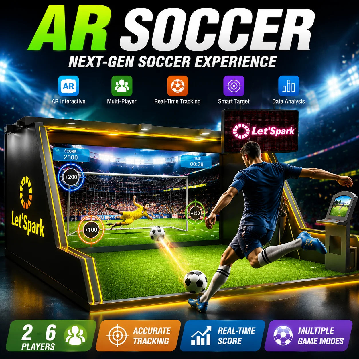 JAMMA Football Simulator AR Interactive Laser Projector Game Virtual Free-kick Simulation Indoor Use Football.V 1.0 Software