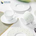 Shengjing Top Fashion Sustainable Greenish White Porcelain 75 ML Cappuccino Cup Ceramic Drinkware Coffee Tea Cups