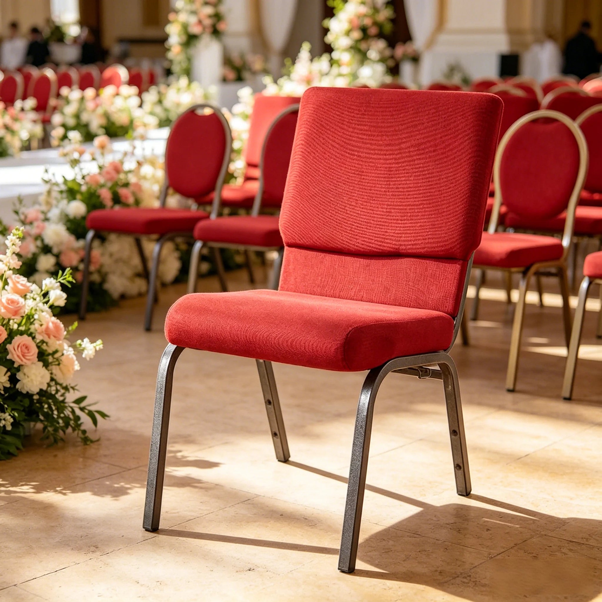 Wholesale Padded Stackable Metal Theater Chair Conference Interlocking Church Chairs for Hotel Auditorium Event/Bar Use
