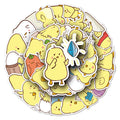50PCS Cartoon monster decals bear kawaii animals cute yellow chicken sticker