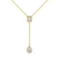 SC Hot Sale 18K Gold Plated Necklace Geometric Necklace CZ Zircon Diamond Pendant Necklace Jewelry for Gifts Party