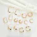Wholesale Fashion Unique and Exaggerated Women's Party Earrings 14K Gold Plated Designer Geometric Jewelry Studs Earrings