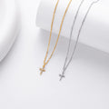 High Quality Sterling Silver Jewelry S925 Cross Necklace Jewelry Sterling Silver Minimalist Zircon Clavicle Necklace Women
