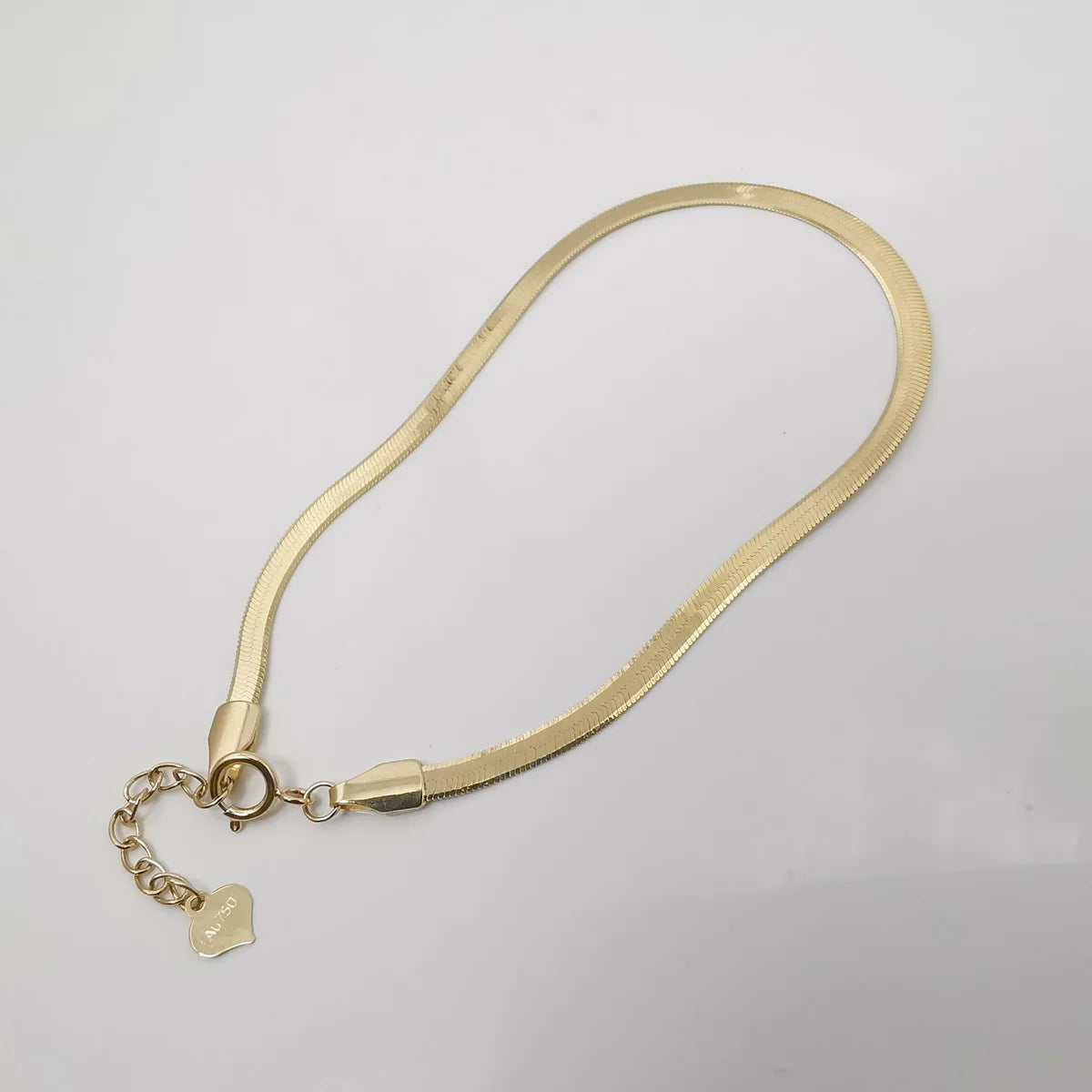 Fine Genuine Real 18K AU750 Gold Wide Flat Shiny Snake Chain Bracelet Pure K18 Gold Bracelet for Woman Yellow Gold Jewelry