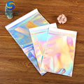Self Adhesive Top Hologram Cosmetic Plastic Packaging Laser Holographic Bags for Makeup Tools