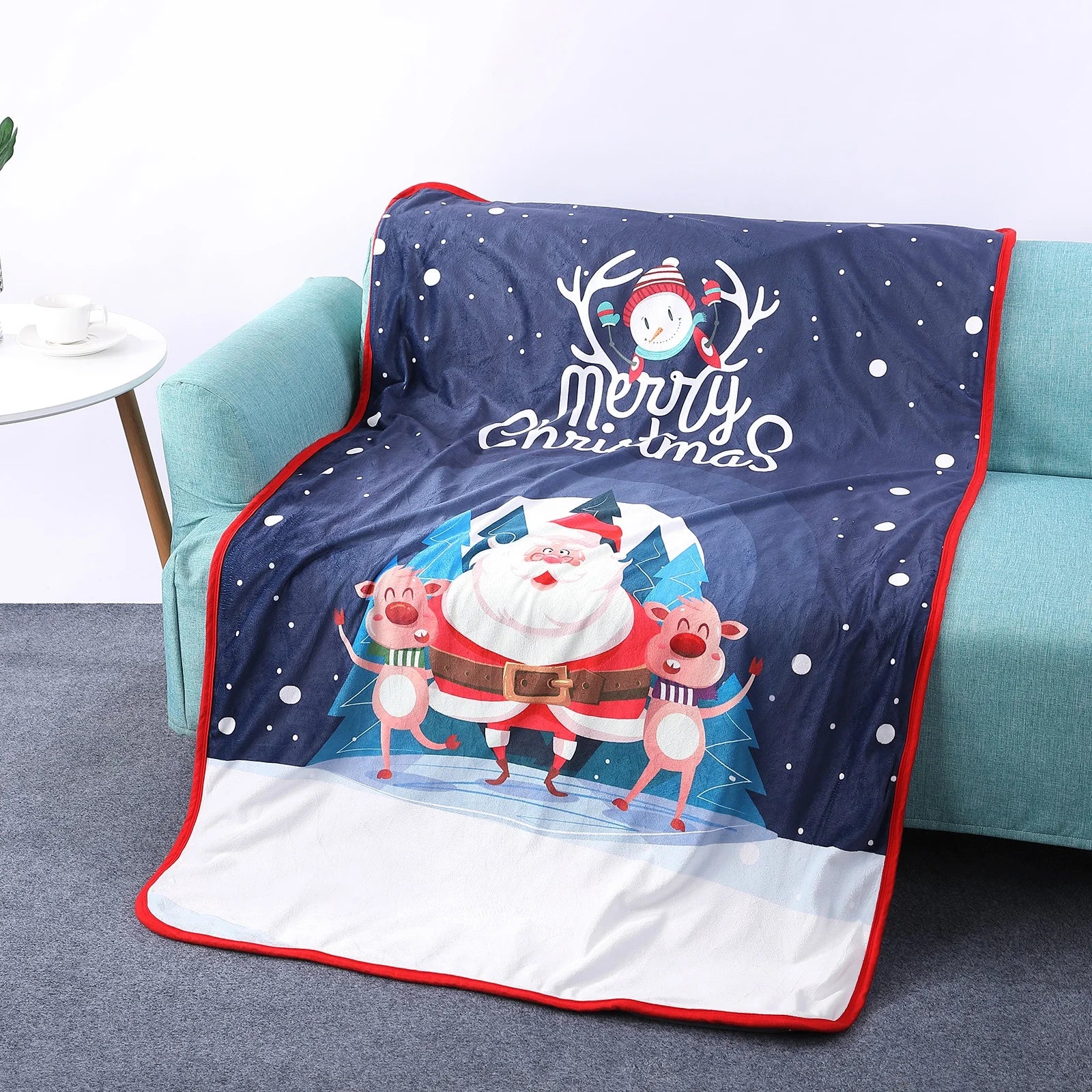 Custom Logo Print 100% Polyester Home Gift Cover Sofa Christmas Blanket Soft Patterned Warm Hotel Throw Flannel Fleece Blankets