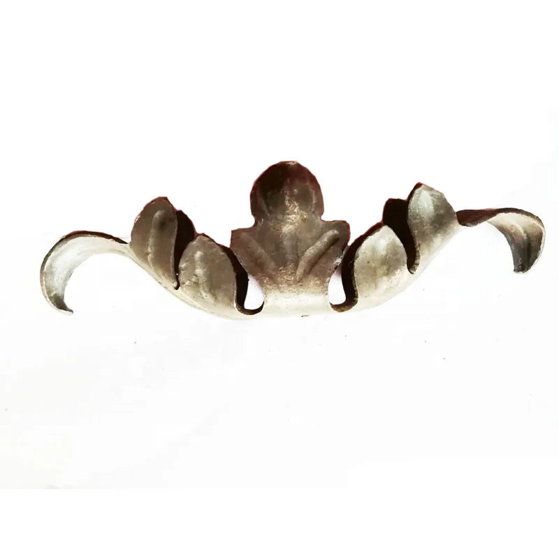 210X60mm  Ornamental Forged Steel Components Elements Wrought Iron Leaves for Gate Fence Parts