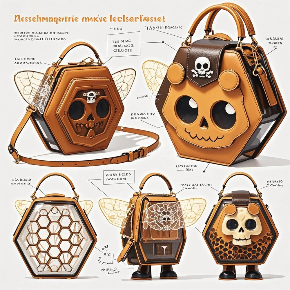 China Factory Fashion OEM Clear Custom Design Bees Skull Ita Bag Backpack for Enamel Pin Display