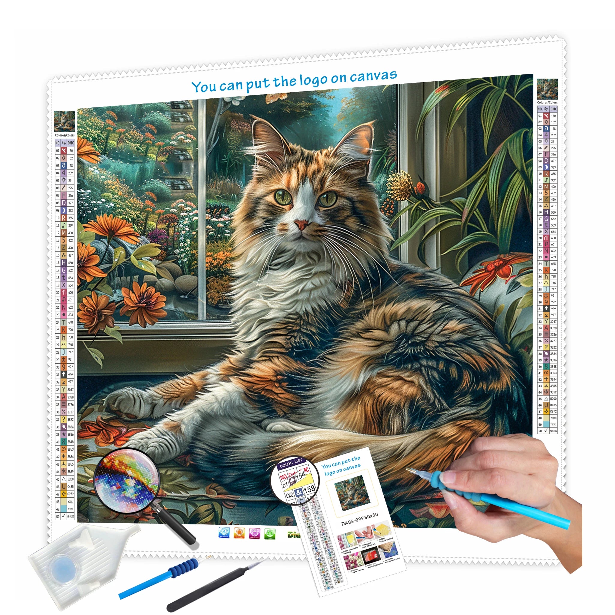N-2153 DIY Animal Portrait Diamond Painting Kits 5D Full Drill Cross Stitch Wall Canvas Art for Home Decor