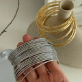 2024 New Arrival Fashion Jewelry Leather Round Irregular Necklace Choker Collar Design Leaves Gold Bangle Bracelets Wholesale