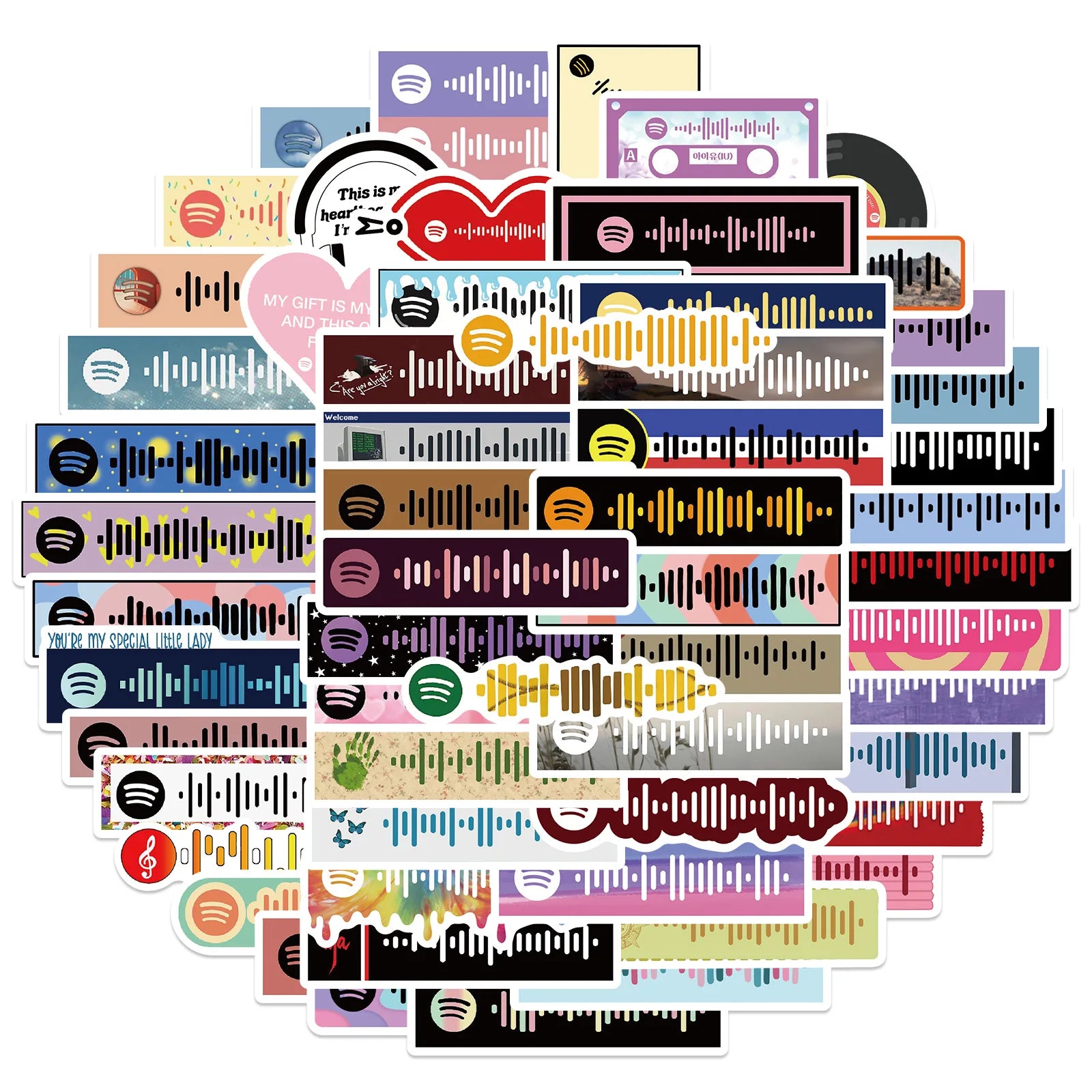 68PCS Creative Fashional Aesthetic Art Music Sticker for Music Lovers Gift