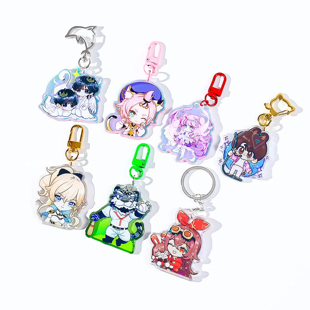 CNAWO Custom High Quality Clear Colored Acrylic Keychain UV Printed Plastic Charm for Epoxy Resin Anime Keychains CNAWO